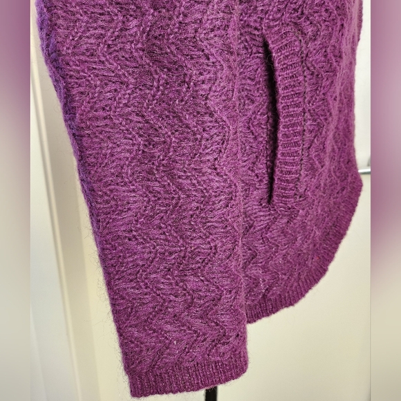 60s Purple RBK Importers CardiganSweater Coat Kimlon - Picture 10 of 14